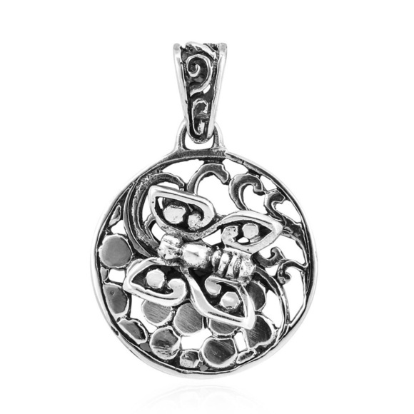 BUTTERFLY Pendant 925 Sterling Silver Scroll Design NWTS - Picture 1 of 8